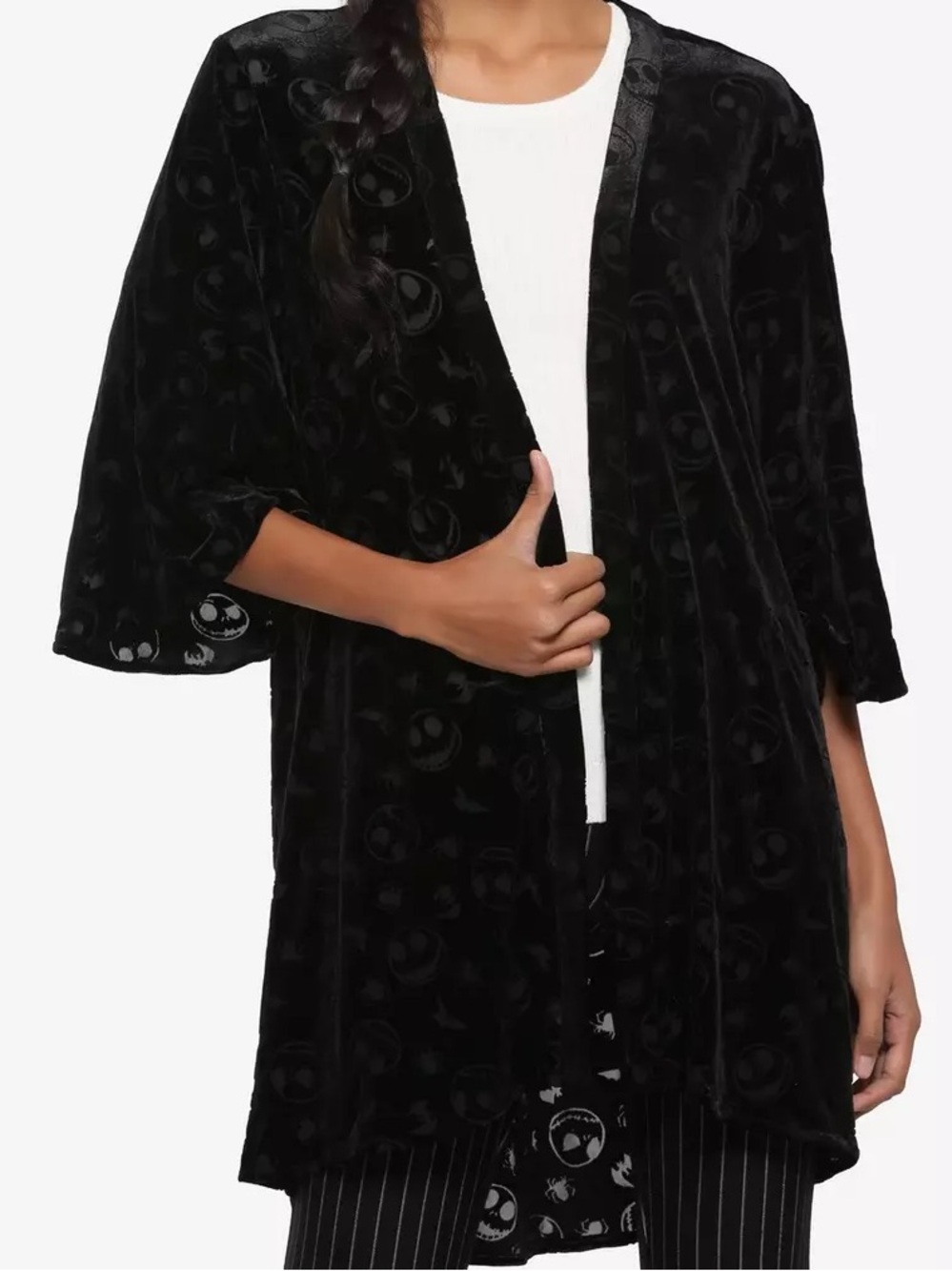 The Nightmare Before Christmas Jack Skellington Velvet Kimono